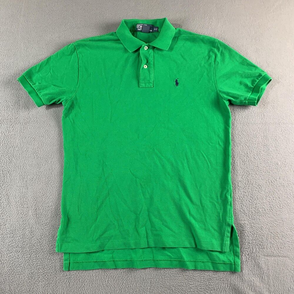 Polo Ralph Lauren Polo Shirt Mens Small Green 100% Cotton Embroidered Pony